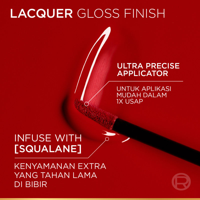 [BARU] L'Oreal Paris Infaillible Laque Resistance - Lip Cream Glossy Pigmented Nyaman Lipstik Transferproof Longlasting hingga 16 Jam