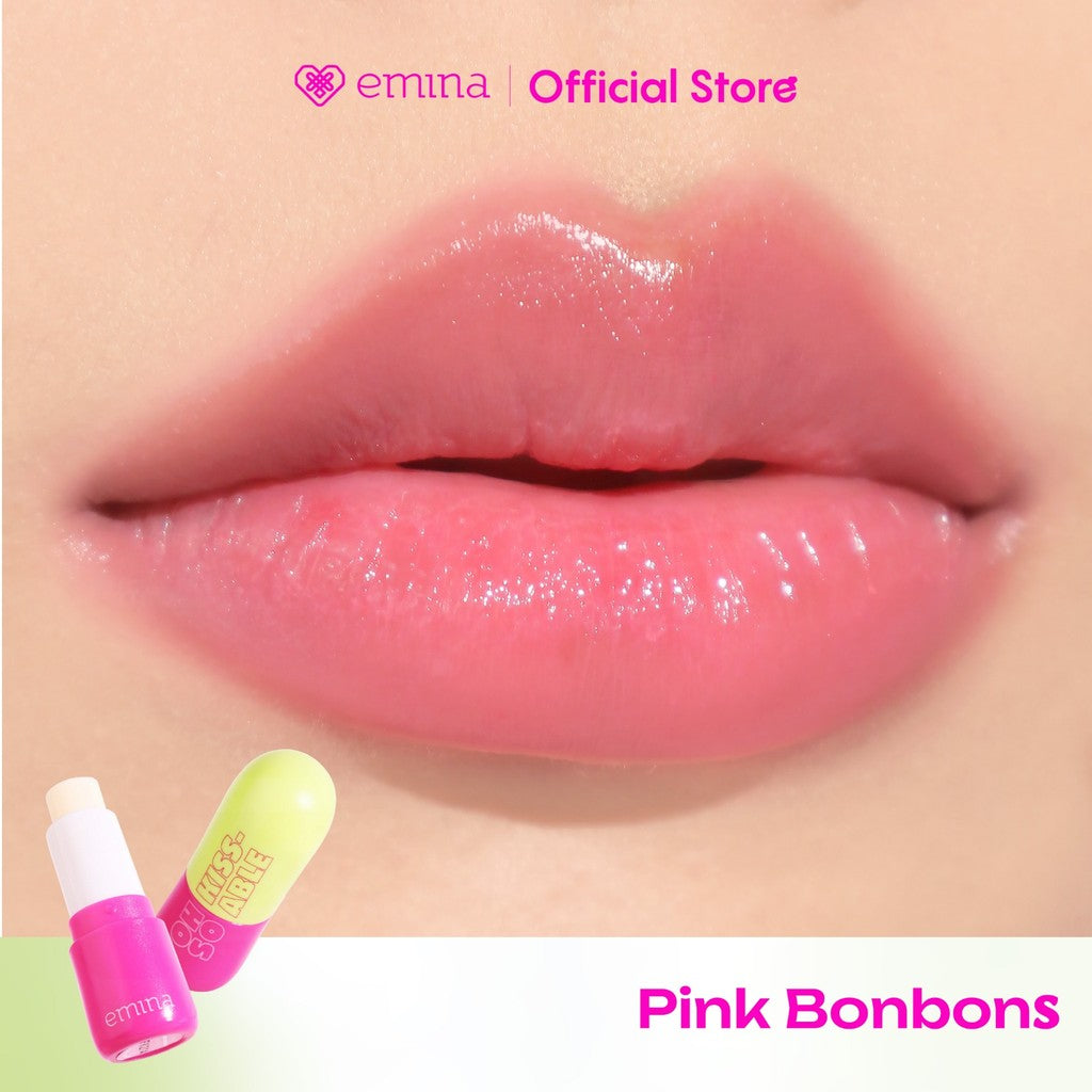 [SPECIAL 11.11] Emina Oh So Kissable Tinted Balm Stick 3.4 g - Lip Balm Melembabkan Bibir Warna Natural, UV Protection