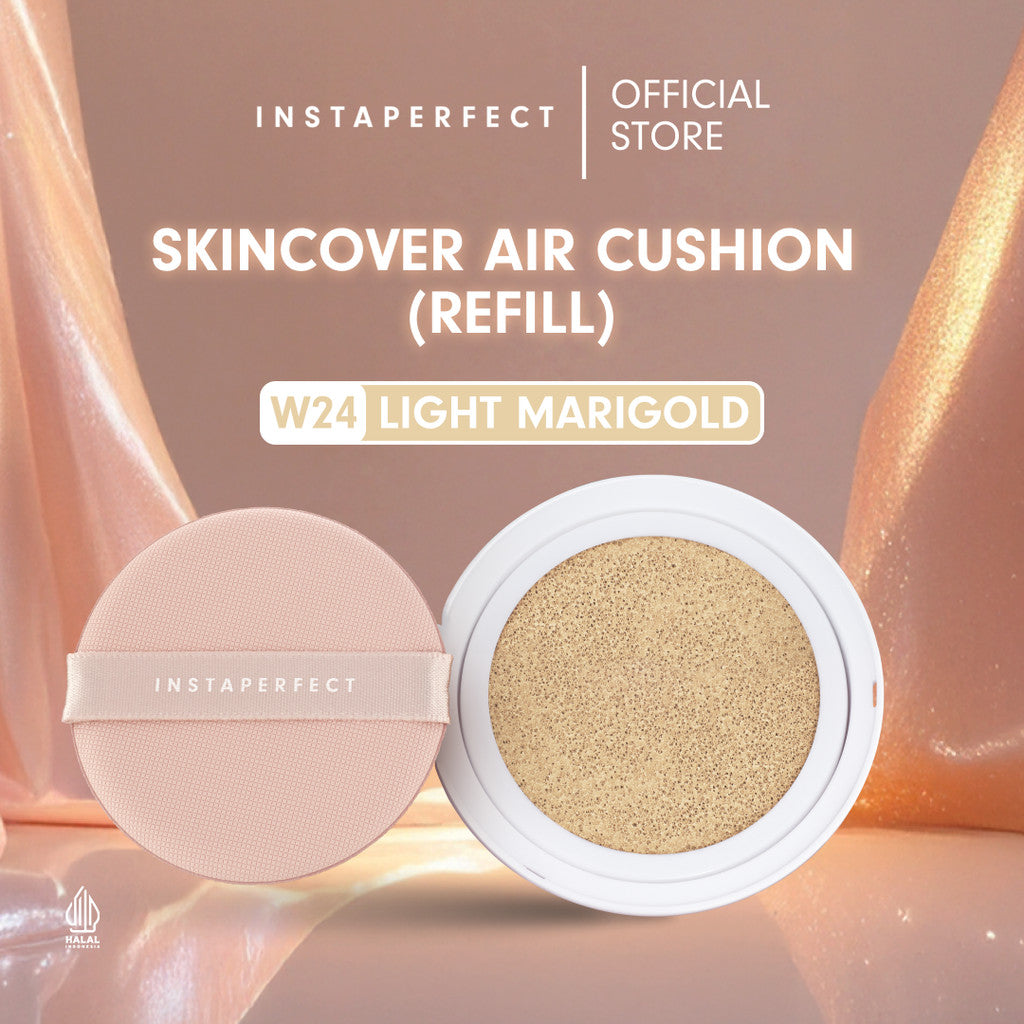 Instaperfect Refill Skincover Air Cushion 11 g (Real Skin Buildable Coverage, Transfer-Resistant, SPF 50 PA++++)- Bedak Foundation Muka Tahan lama