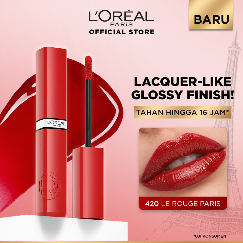 [BARU] L'Oreal Paris Infaillible Laque Resistance - Lip Cream Glossy Pigmented Nyaman Lipstik Transferproof Longlasting hingga 16 Jam