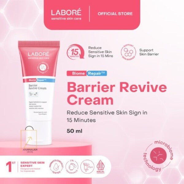 Labore Acne Prevention Duo (Barrier Revive Cream 50ml & Cleansing Mousse 150ml) - Paket Pelembab dan Pembersih Wajah Kulit Sensitif
