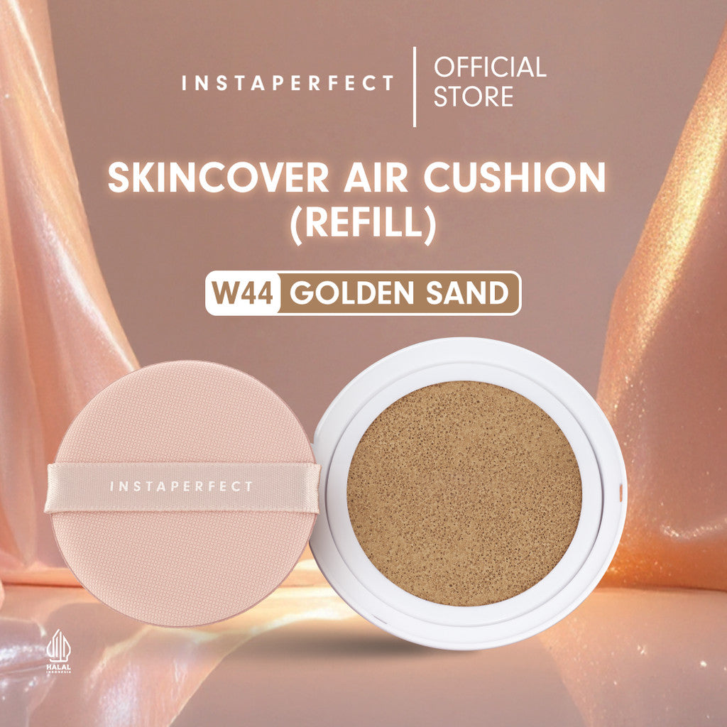 Instaperfect Refill Skincover Air Cushion 11 g (Real Skin Buildable Coverage, Transfer-Resistant, SPF 50 PA++++)- Bedak Foundation Muka Tahan lama