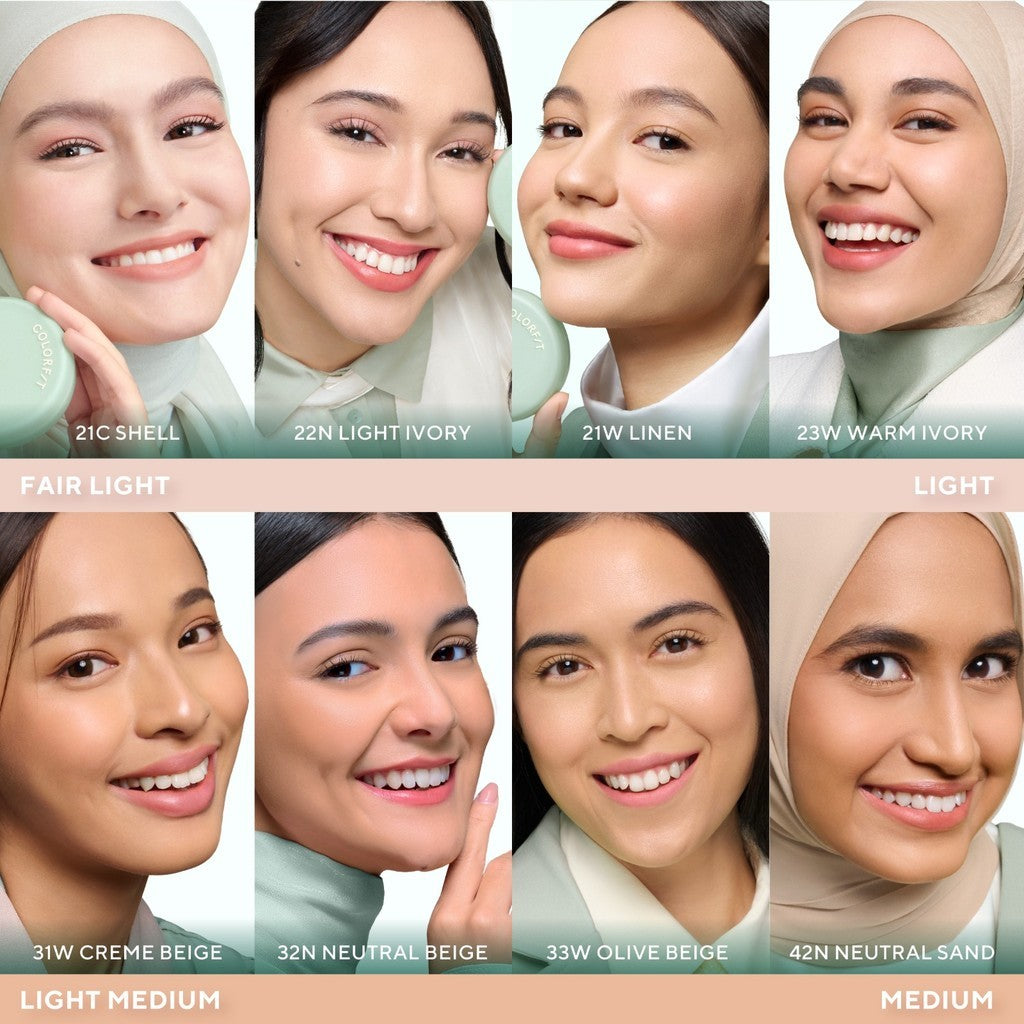 WARDAH Colorfit 5D Blur Cloud Cushion Matte Finish Tahan Lama Hingga 18 Jam - SPF 50 PA+, Nano-Hyaluron, dan CICA Menyamarkan Pori & Tekstur Wajah Menyatu Dengan Kulit Non Comedogenic - Tahan Lama dengan Bedak - Makeup