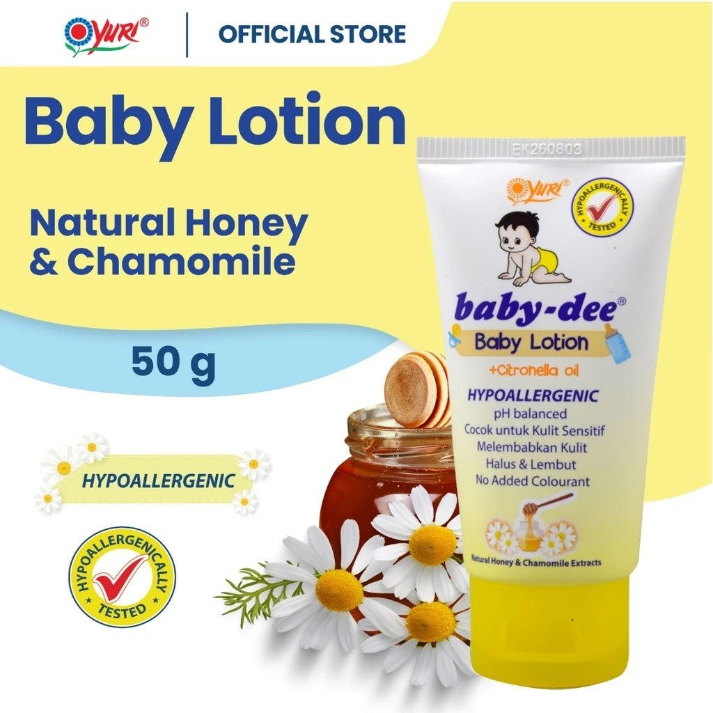 Yuri Dee Dee Baby Lotion 50g - Krim Losion Pelembab Anak dan Bayi