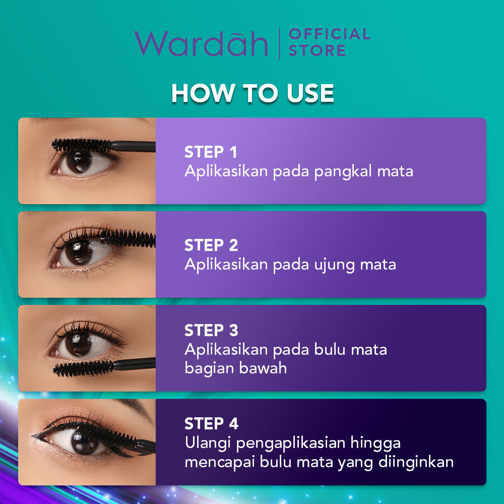 [BUY 3 125K!] WARDAH EyeXpert Aqua Lash Mascara - Bulu Mata Tebal Panjang Cepat Kering - Warna Intense dan Waterproof - Mudah Digunakan Dengan Hasil Natural - Makeup