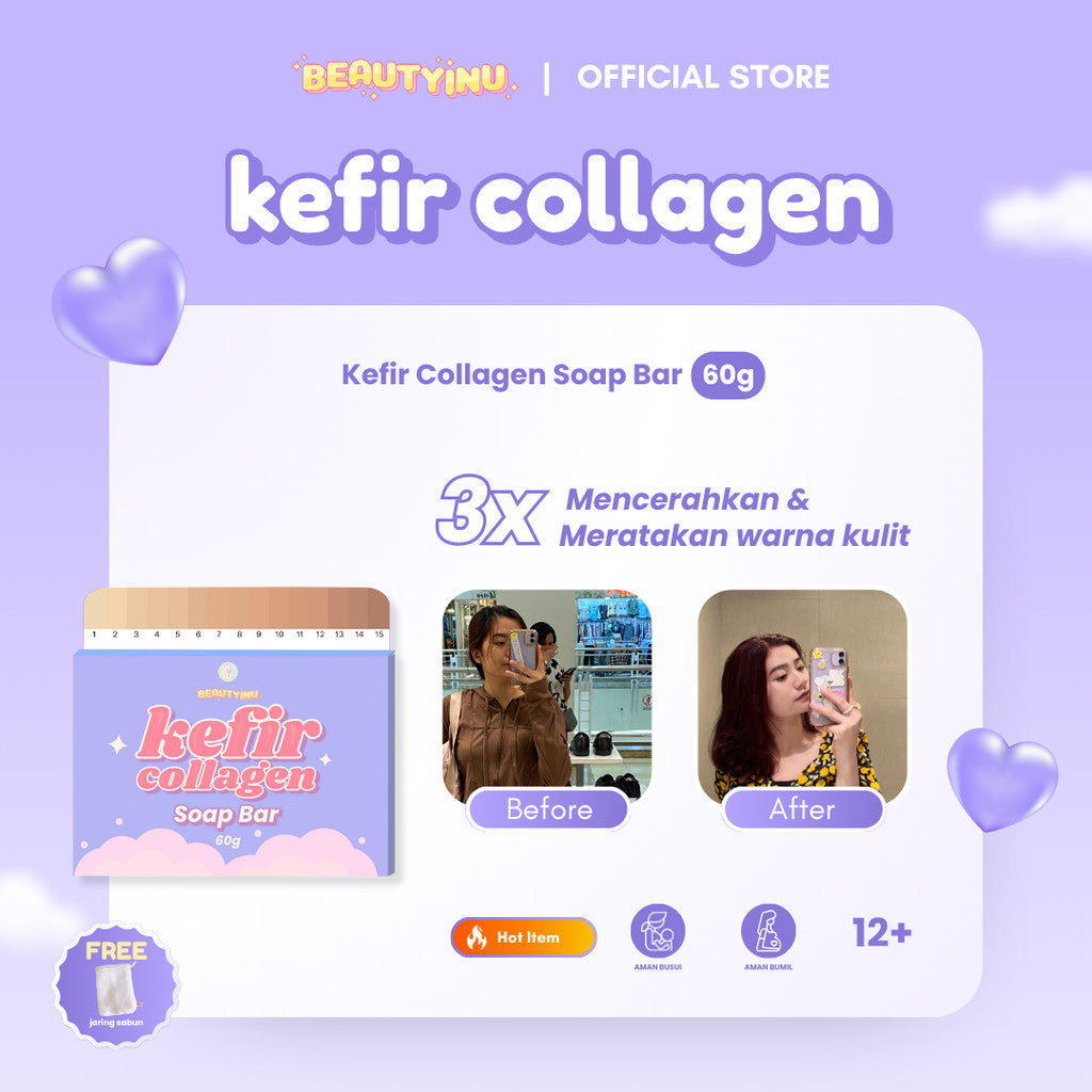 Beautyinu Sabun Kefir Collagen Sabun Pemutih Badan 60gr