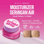 Emina Moisturizer All Series - Water Moisturizer Gel, Moisturizing Cream, GloRad+ Hyalucica Moisturizer Gel, Ms. Pimple Acne Moisturizing Gel - Moisturizer, Melembapkan, Mencerahkan, Memperbaiki Skin Barrier, Meredakan jerawat, Cocok Semua Jenis Kulit
