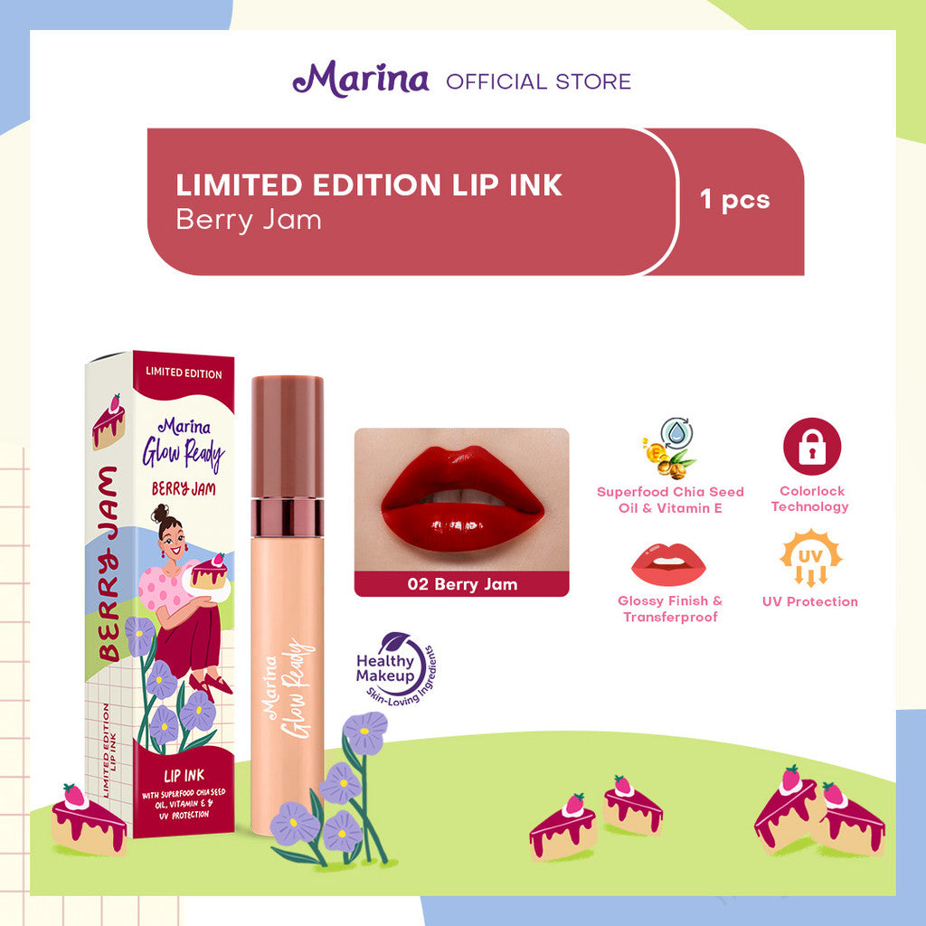 Marina Glow Ready Limited Edition Lip Ink 4ml - Exp Date : 02.2027
