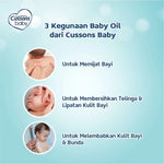 Cussons Baby Oil 100ml [50+50ML]  / Minyak Pelembab Pijat Bayi Cusson