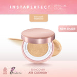 Instaperfect Base & Blush Daily Set- Skincover Air Cushion & Silk Touch Radiance Blusher- Bundle Make Up Semi Matte Finish Full Coverage
