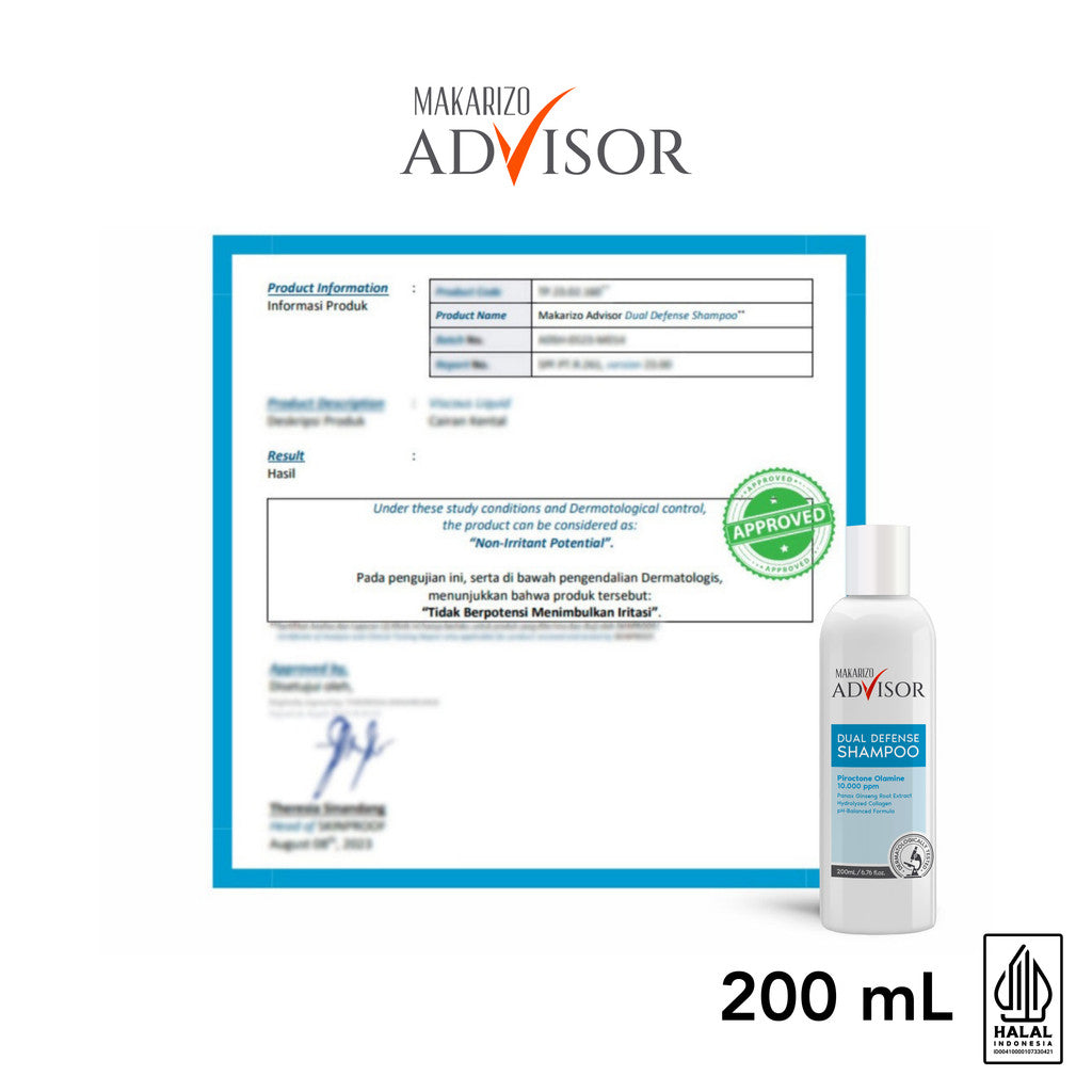 PAKET ISI 2 - Makarizo Advisor CLINICAL SHAMPOO - Dual Defense Shampoo 200mL