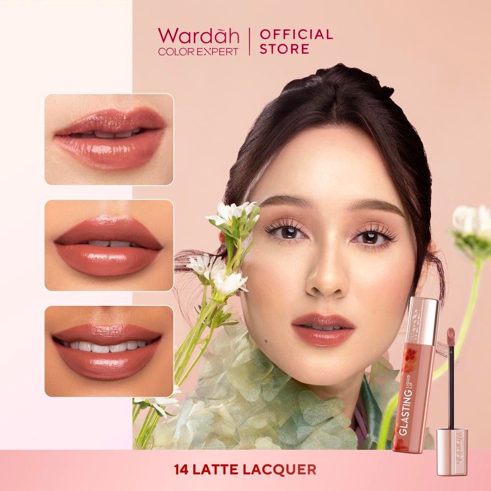 BEST SELLING! WARDAH Glasting Liquid Lip PINK POWER Lip Stain Lipgloss Lipstik Liptint Lip Matte Lipstick Lipcream Cleopatra Look Lip Cream Glossy Lip Longlasting Waterproof Tahan Lama Glaze Lip Makeup Two Tone Lip