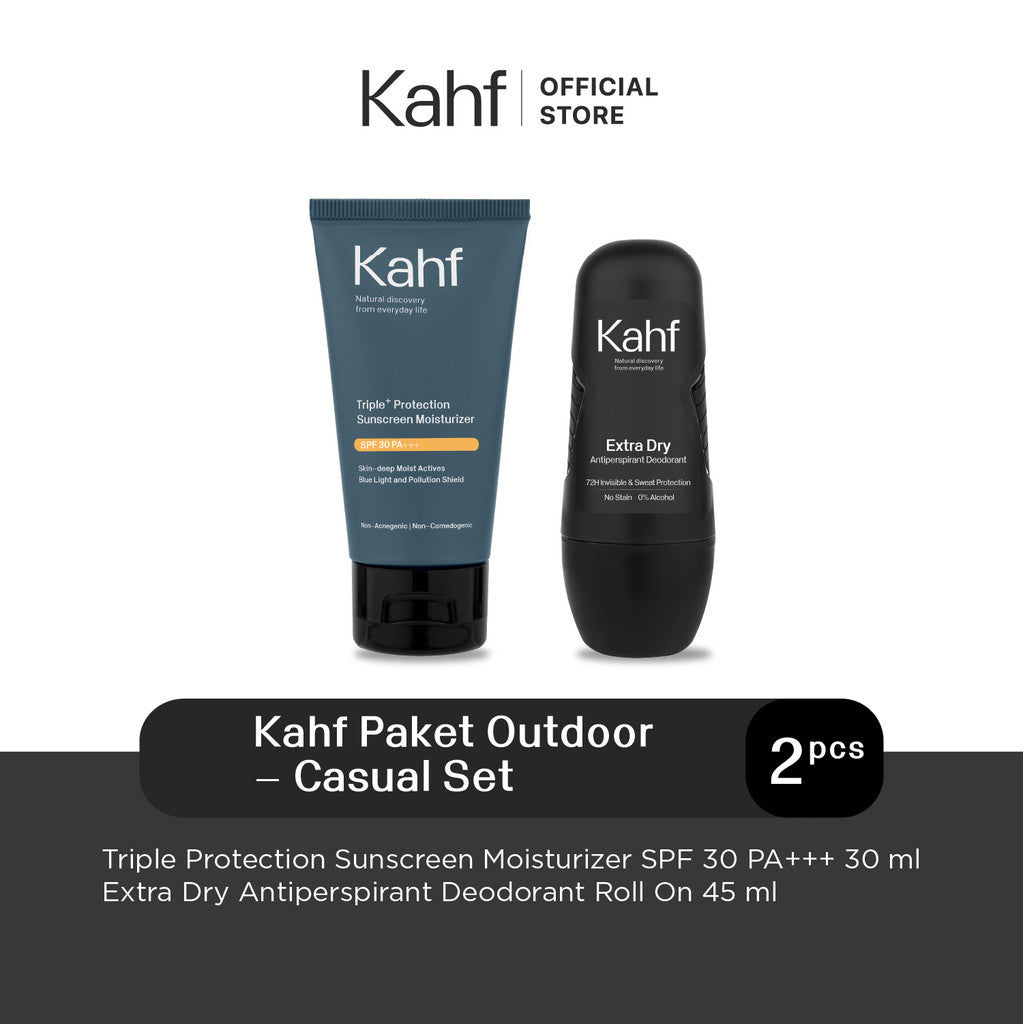 Kahf Paket Outdoor Isi 2pcs - Deodorant & Sunscreen Cream