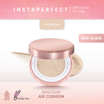 Instaperfect Base & Blush Daily Set- Skincover Air Cushion & Silk Touch Radiance Blusher- Bundle Make Up Semi Matte Finish Full Coverage