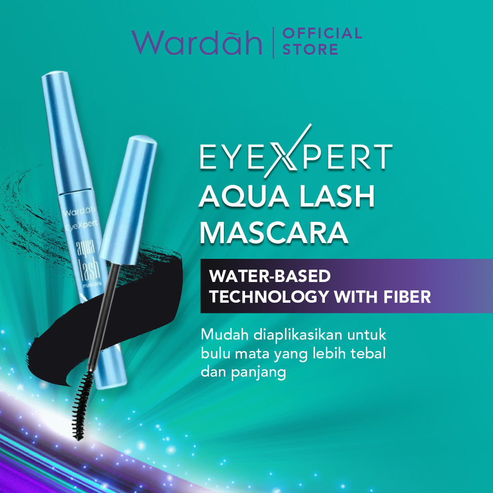 [BUY 3 125K!] WARDAH EyeXpert Aqua Lash Mascara - Bulu Mata Tebal Panjang Cepat Kering - Warna Intense dan Waterproof - Mudah Digunakan Dengan Hasil Natural - Makeup