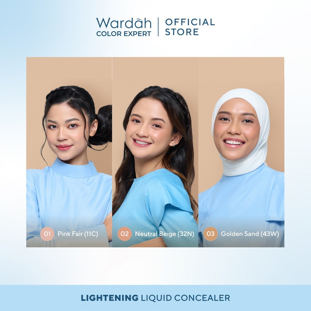 [FLASH SALE SBD] WARDAH Lightening Liquid Concealer 6g - Medium to High Coverage dalam Formula Extra Ringan yang Mengandung SPF 35 PA+++ dan Serum Niacinamide Untuk Hasil Makeup Flawless dan Cerah - Makeup