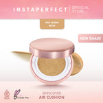 Instaperfect Base & Blush Daily Set- Skincover Air Cushion & Silk Touch Radiance Blusher- Bundle Make Up Semi Matte Finish Full Coverage