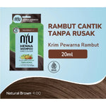NYU Henna Shampoo Hair Colour SATUAN 20ml - Shampo Pewarna Rambut Free Sarung Tangan