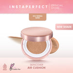 Instaperfect Base & Blush Daily Set- Skincover Air Cushion & Silk Touch Radiance Blusher- Bundle Make Up Semi Matte Finish Full Coverage