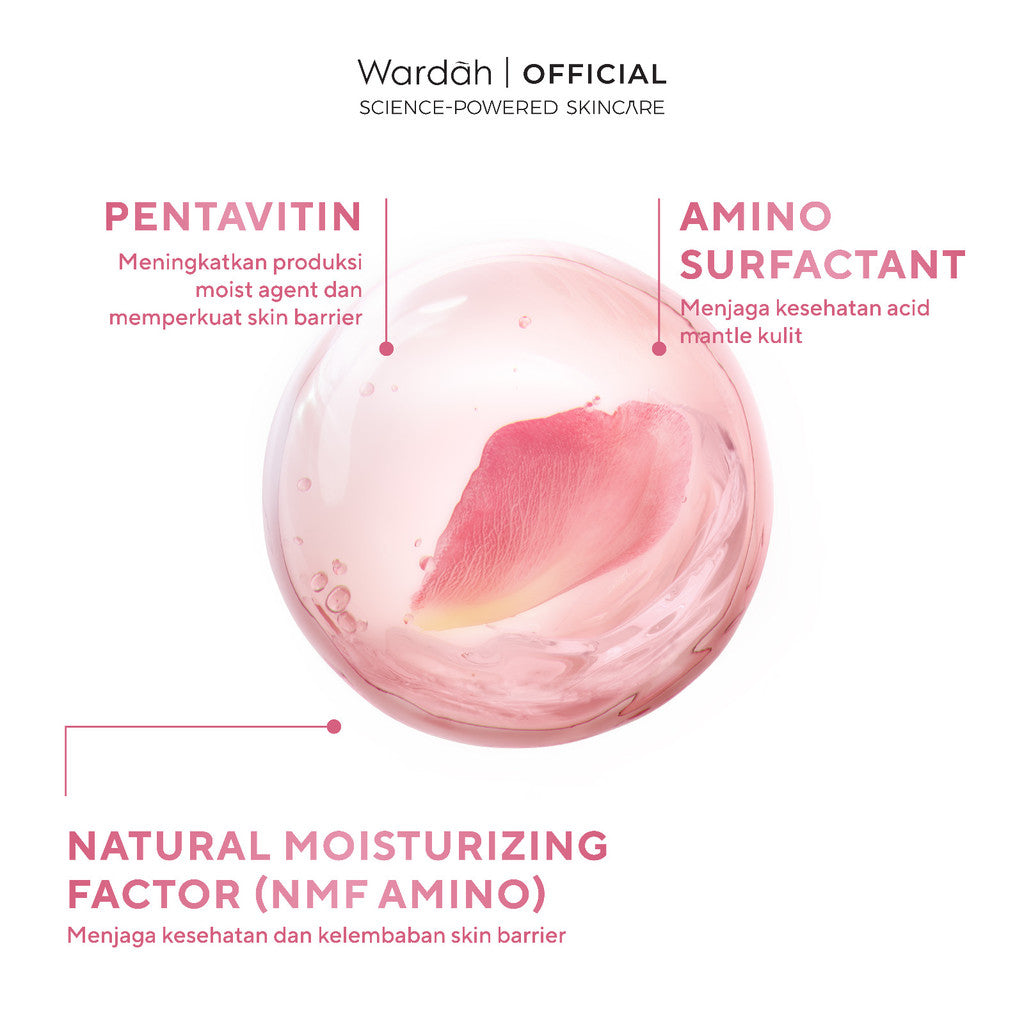 [FLASH SALE SBD] WARDAH Hydra Rose NMF Amino + Pentavitin Barrier Replenish pH 5.5 Gel Cleanser 100 mL - Sabun Cuci Muka Gentle Acid Mantle Expert -  Hydrating Foam yang Membersihkan dengan Gentle - Kulit Sehat dan Skin Barrier Terlindungi - Skincare
