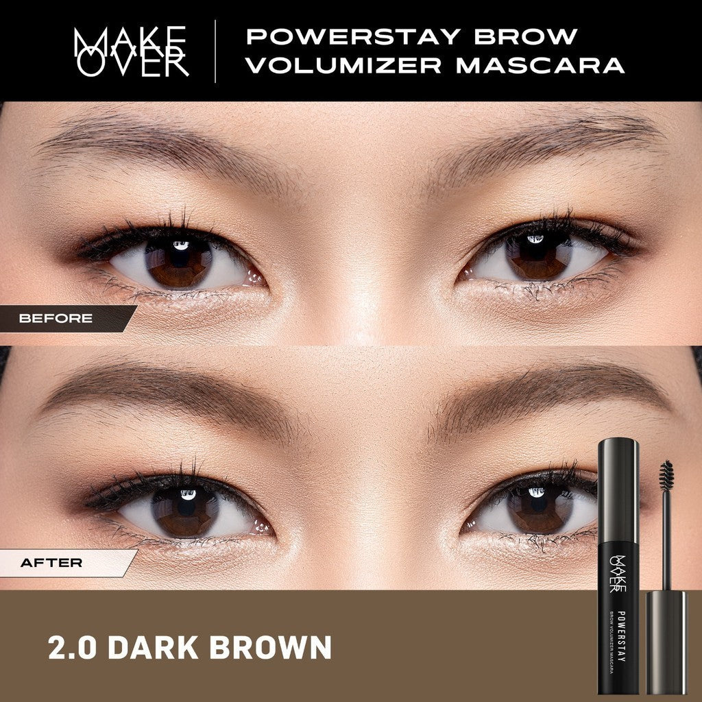 [SPECIAL 11.11] Make Over Powerstay Brow Volumizer Mascara 5 g - Browcara, Eye Brow Mascara, Maskara Alis Waterproof
