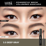 [SPECIAL 11.11] Make Over Powerstay Brow Volumizer Mascara 5 g - Browcara, Eye Brow Mascara, Maskara Alis Waterproof