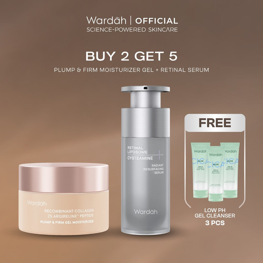 [TASYA FARASYA APPROVED!] Wardah Plump & Firm Recombinant Collagen + 2% Argireline Peptide Gel Moisturizer 30g - Pelembab Skin Care Wajah - Skincare