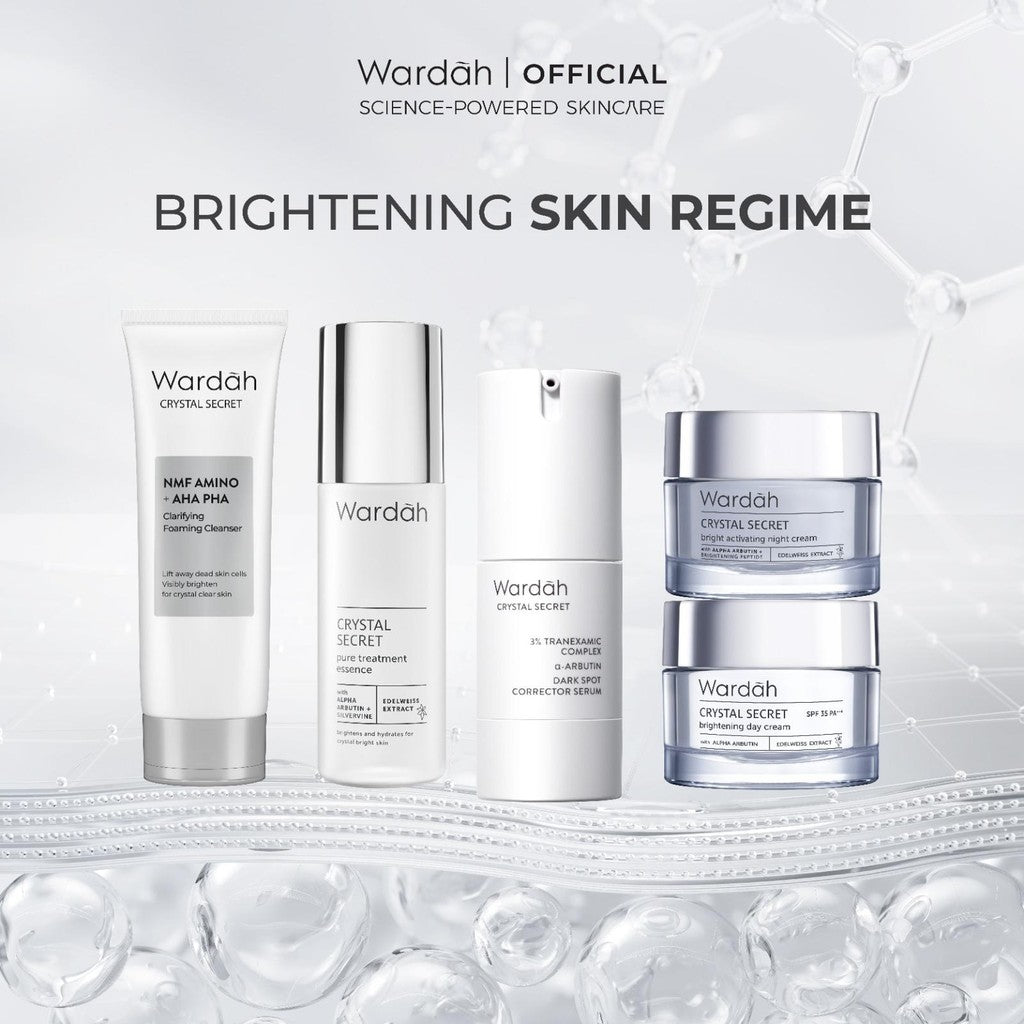 Wardah 3% Tranexamic Acid + Alpha Arbutin Crystal Secret Dark Spot Brightening Serum 20 ml - Serum Dengan Ekstrak Edelweiss Mencerahkan dan Menyamarkan Flek Hitam untuk Semua Jenis Kulit- Skincare