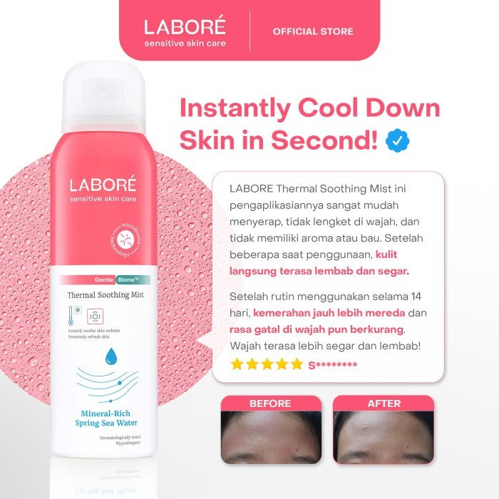 LABORÉ Skin Protection Combo Package (Physical Sunscreen 30ml, Thermal Shooting Mist 100ml) - Paket Sunscreen dan Face Mist  untuk Kulit Sensitif dan Kering