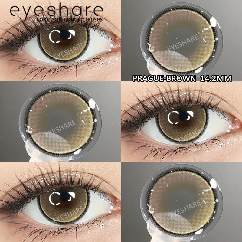 Eyeshare Softlens 14.2mm 1Pasang MELBOURNE Brown Lensa Kontak Mata Korea