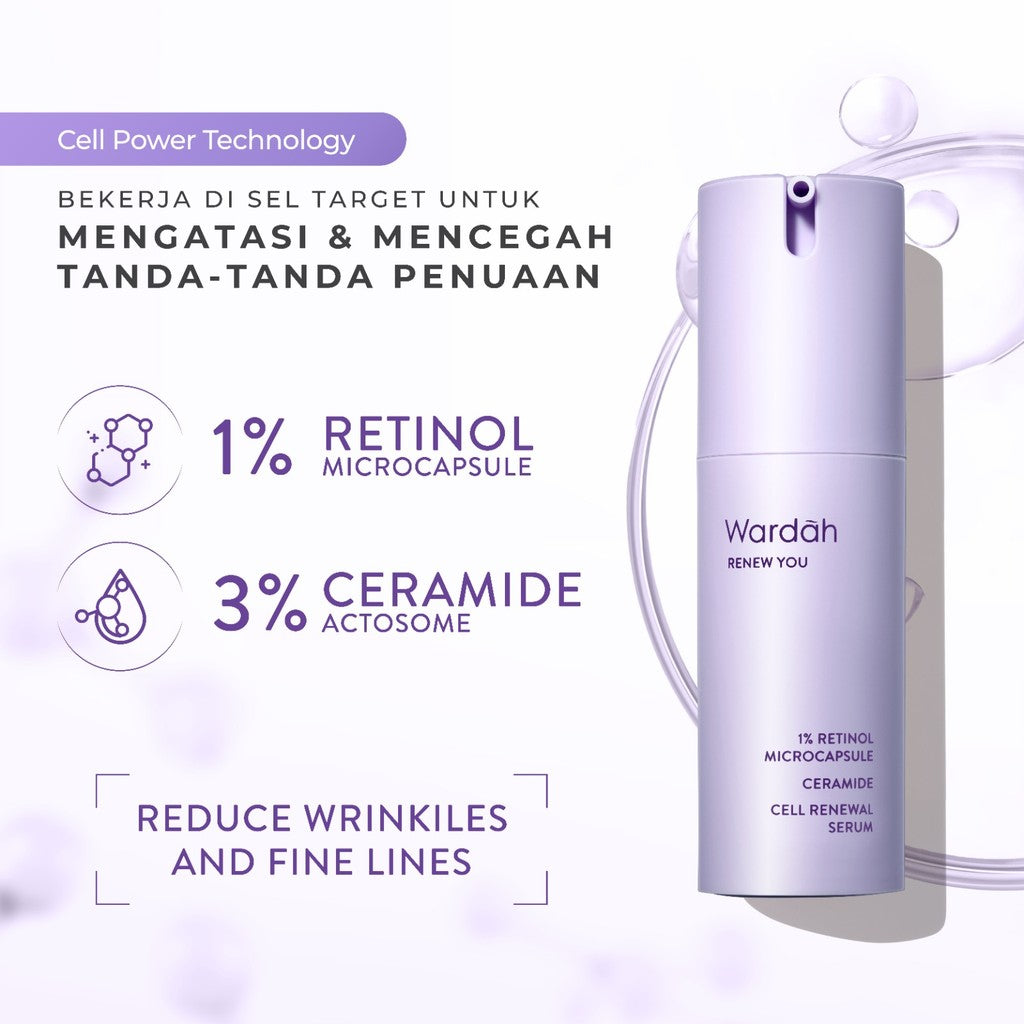 WARDAH Renew You 1% Retinol Microcapsule Ceramide Cell Renewal Serum
