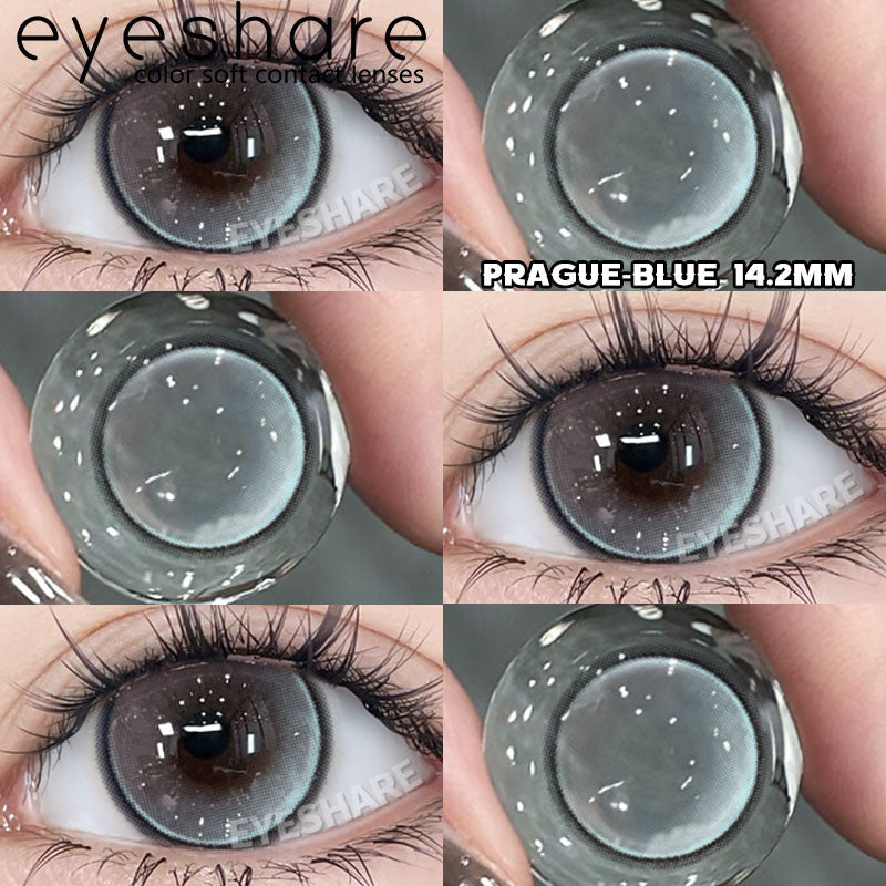 Eyeshare Softlens Purple Gray Brown 14.2mm 1Pasang Lensa Kontak Soft Softlen Cosplay