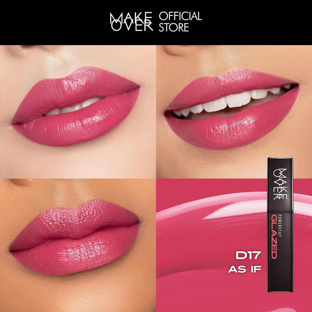 [SPECIAL 11.11] MAKE OVER Powerstay Glazed Lock Lip Pigment - NIKI Aqeela Sargio Mahalini Lip Glazed Plump Gloss Next Level Lip Cream Transferproof Pigmented Tahan Lama 24 Jam Ringan Lipstick Long Lasting Somethin Time Less w Maybe Euphoria