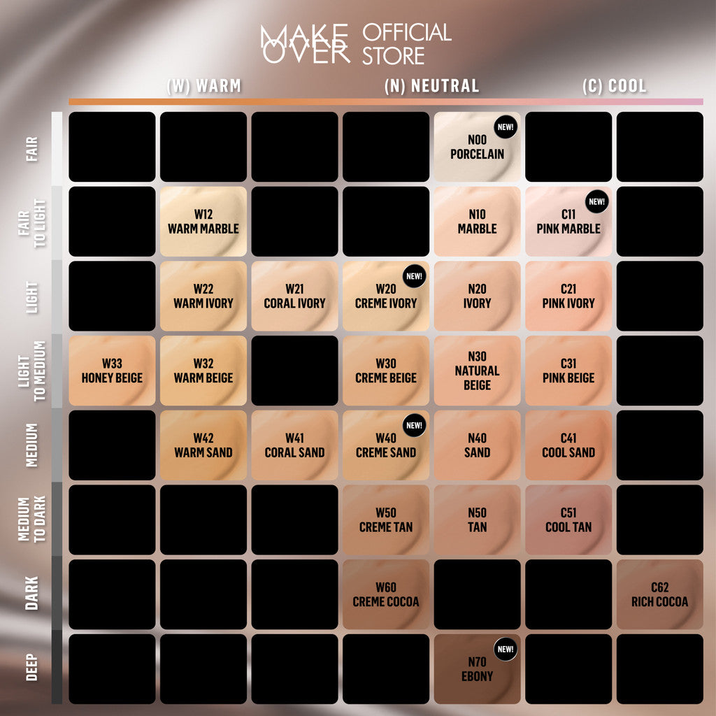 MAKE OVER The Powder and Glazed: Powerstay 24H Matte Powder Foundation + Powerstay Glazed Lock Lip Pigment - Paket Bedak Lip Cream Tahan Lama Pigmented Cover Flawless Ringan Oil Control BEST SELLER