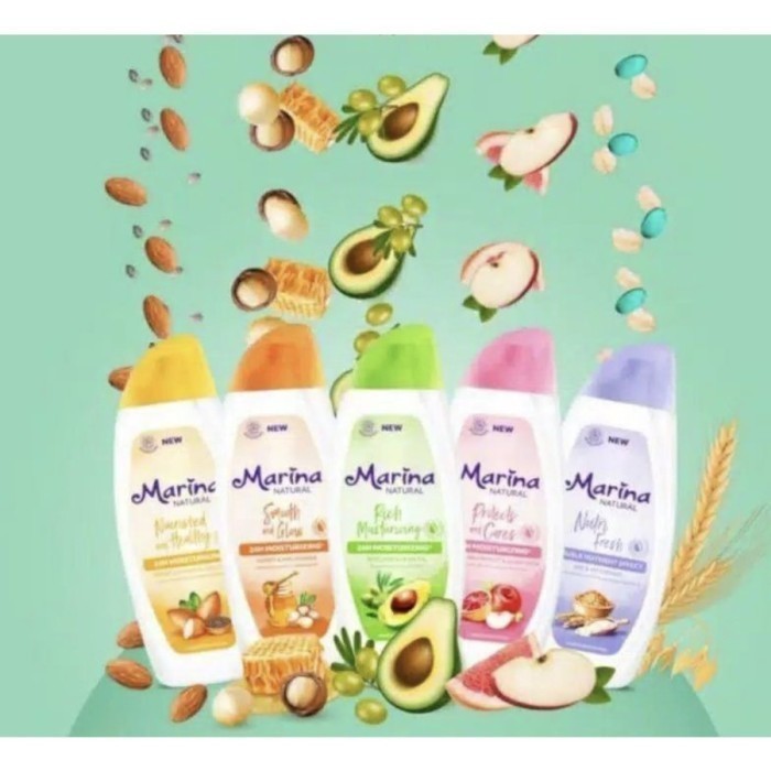 Marina Natural Hand and Body Lotion 75+19ml - Pelembab Perawatan Kulit Tubuh Ukuran Kecil