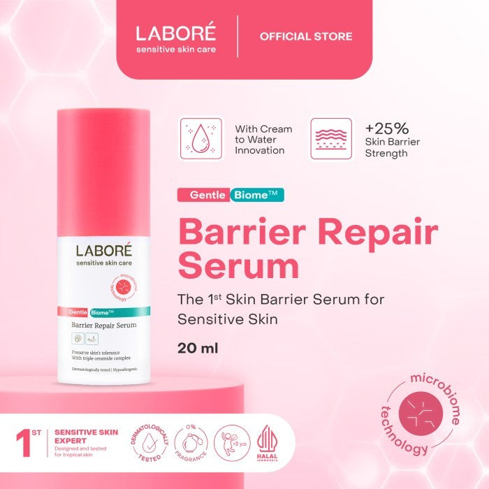 LABORÉ GentleBiome Barrier Repair Serum - Triple Ceramide Complex, Serum untuk Kulit Sensitif & Memperbaiki Skin Barrier - 7 ml