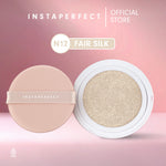 Simple Complexion Set Bundle- Instaperfect Refill Matte Fit Powder Foundation 13 g - Refill Bedak (Real Skin Cover Setter, Smooth Matte Finish, SPF 20 PA+++) &  Refill Skincover Air Cushion 11 g - Bundle Make Up Wajah