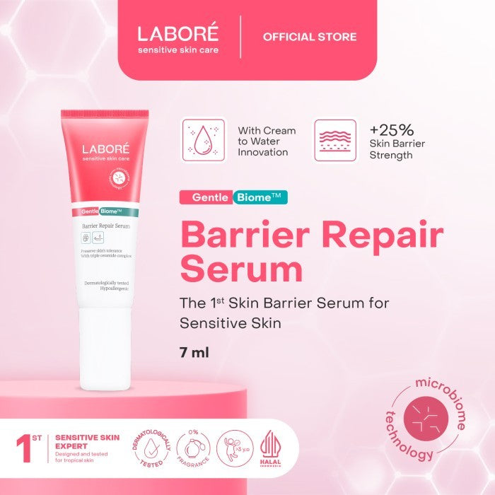 LABORÉ GentleBiome Barrier Repair Serum - Triple Ceramide Complex, Serum untuk Kulit Sensitif & Memperbaiki Skin Barrier - 7 ml