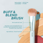 Wardah Halal Tool Brush – Wardah Buff & Blend Brush, Wardah Set & Finishing Brush, Wardah Beauty Blender – Colorfit Matte Foundation, Colorfit HD Blurify Loose Powder – Bundle Brush Set – Make Up Tools - Brush - Wardah Make Up Kit - Makeup
