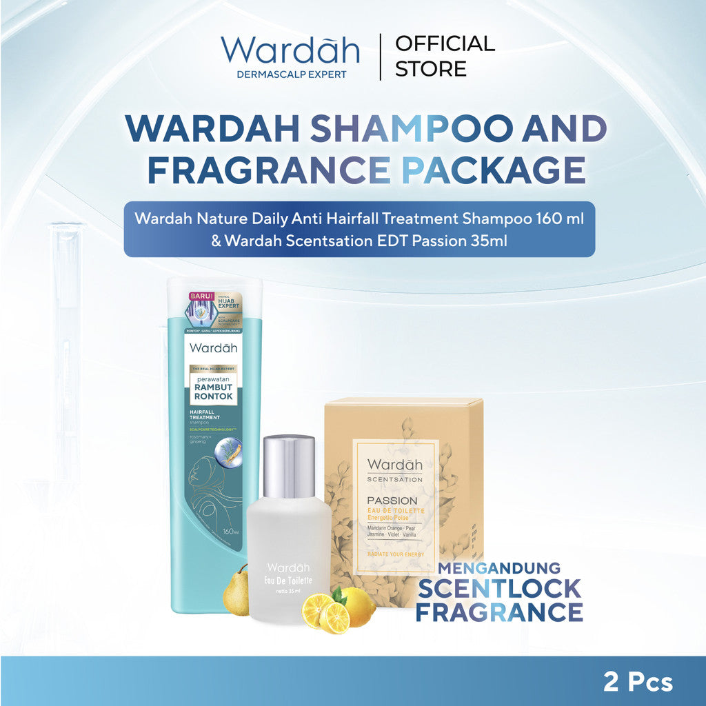 Wardah Paket Scentsation Eau de Toilette 35 ml + Hairfall Shampoo 160 ml