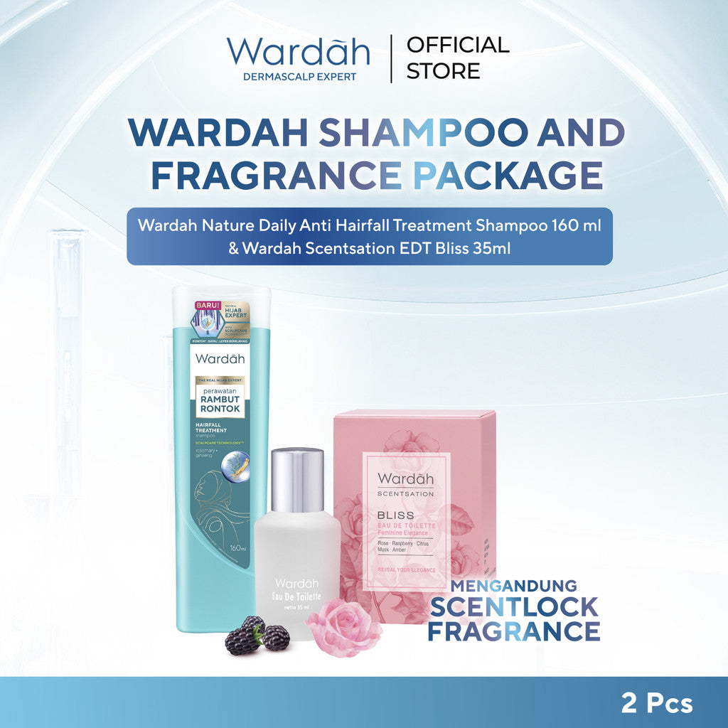 Wardah Paket Scentsation Eau de Toilette 35 ml + Hairfall Shampoo 160 ml
