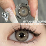 softlens minus: (0~-6.00) lensa kontak coklat muda super natural Yearly Use 14.2mm contact lenses