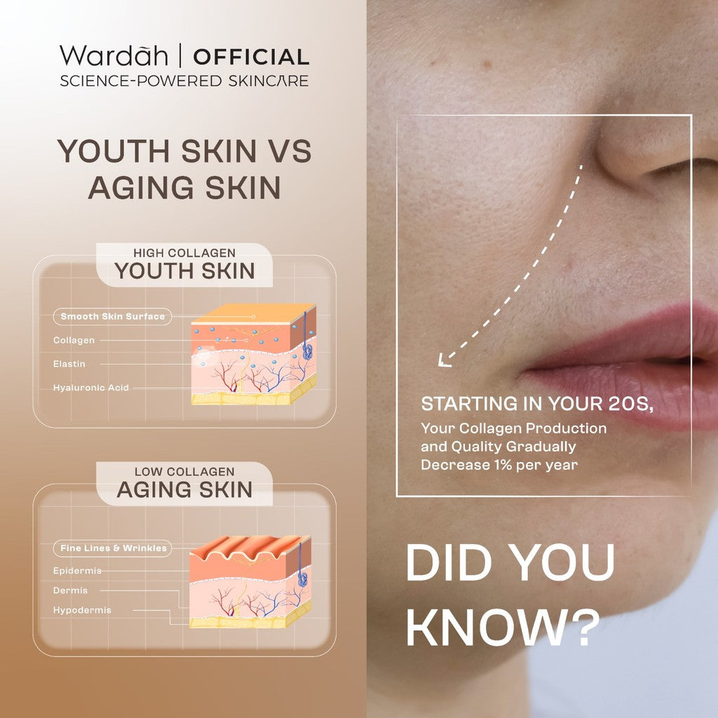 [TASYA FARASYA APPROVED!] Wardah Plump & Firm Recombinant Collagen + 2% Argireline Peptide Gel Moisturizer 30g - Pelembab Skin Care Wajah - Skincare