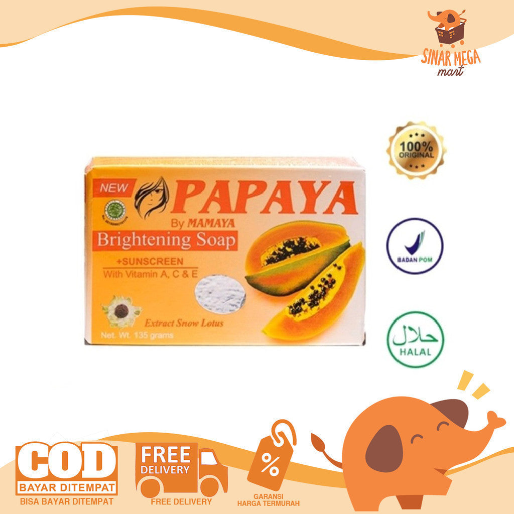 Papaya Orange Brightening Soap Sabun Batang Pencerah Kulit by MAMAYA