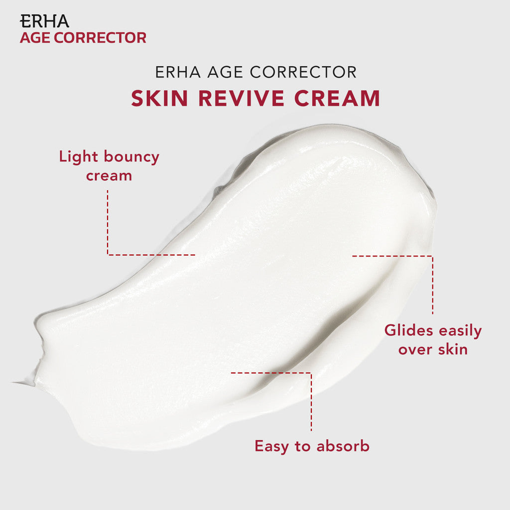 ERHA Age Corrector Skin Revive Cream 28g | Peptides & Phytosqualane - Pelembap Anti Aging untuk Malam Hari | Melembapkan Lebih Dalam | Mengurangi Garis Halus | Menjaga Elastisitas Kulit | Menghaluskan | Pudding Like Moisturizer | Plumpy