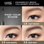 [SPECIAL 11.11] Make Over Powerstay Brow Volumizer Mascara 5 g - Browcara, Eye Brow Mascara, Maskara Alis Waterproof
