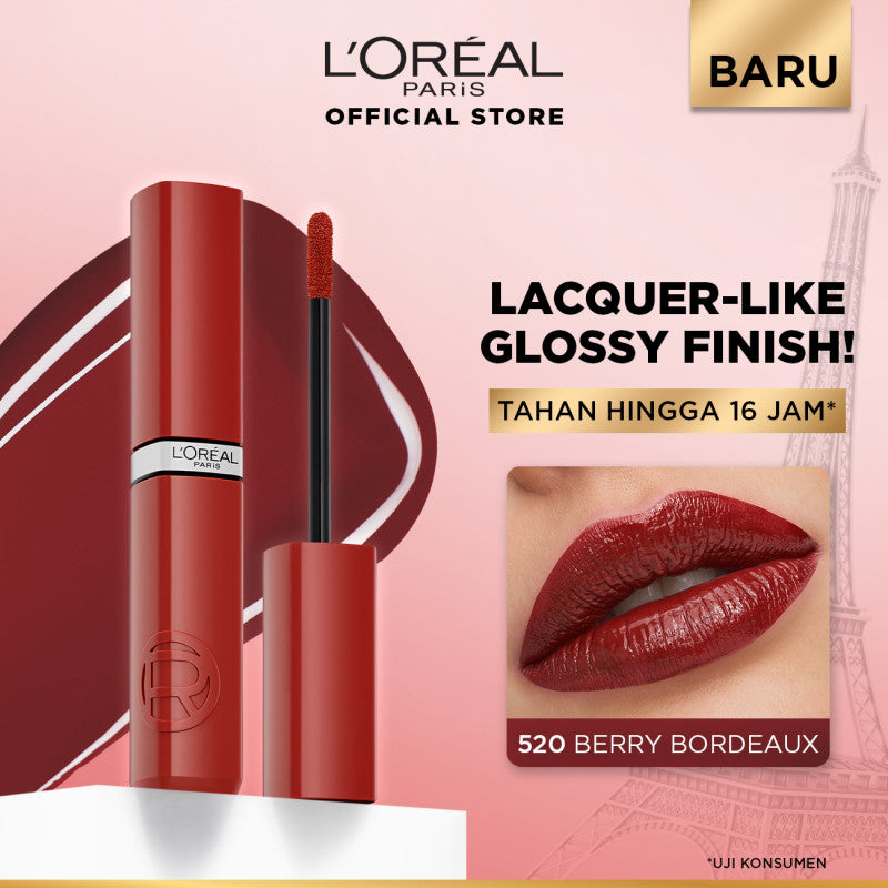 [BARU] L'Oreal Paris Infaillible Laque Resistance - Lip Cream Glossy Pigmented Nyaman Lipstik Transferproof Longlasting hingga 16 Jam