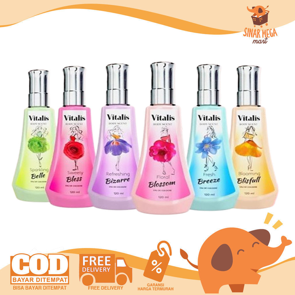VITALIS  PARFUM BODY scent 60ML Eau de Cologne / Toilette Perfume 120ml - Parfum Spray Wanita