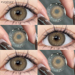Eyeshare Softlens Holland Gray Brown 14.5mm Big Eyes 1Pasang Lensa Kontak Soft Softlen