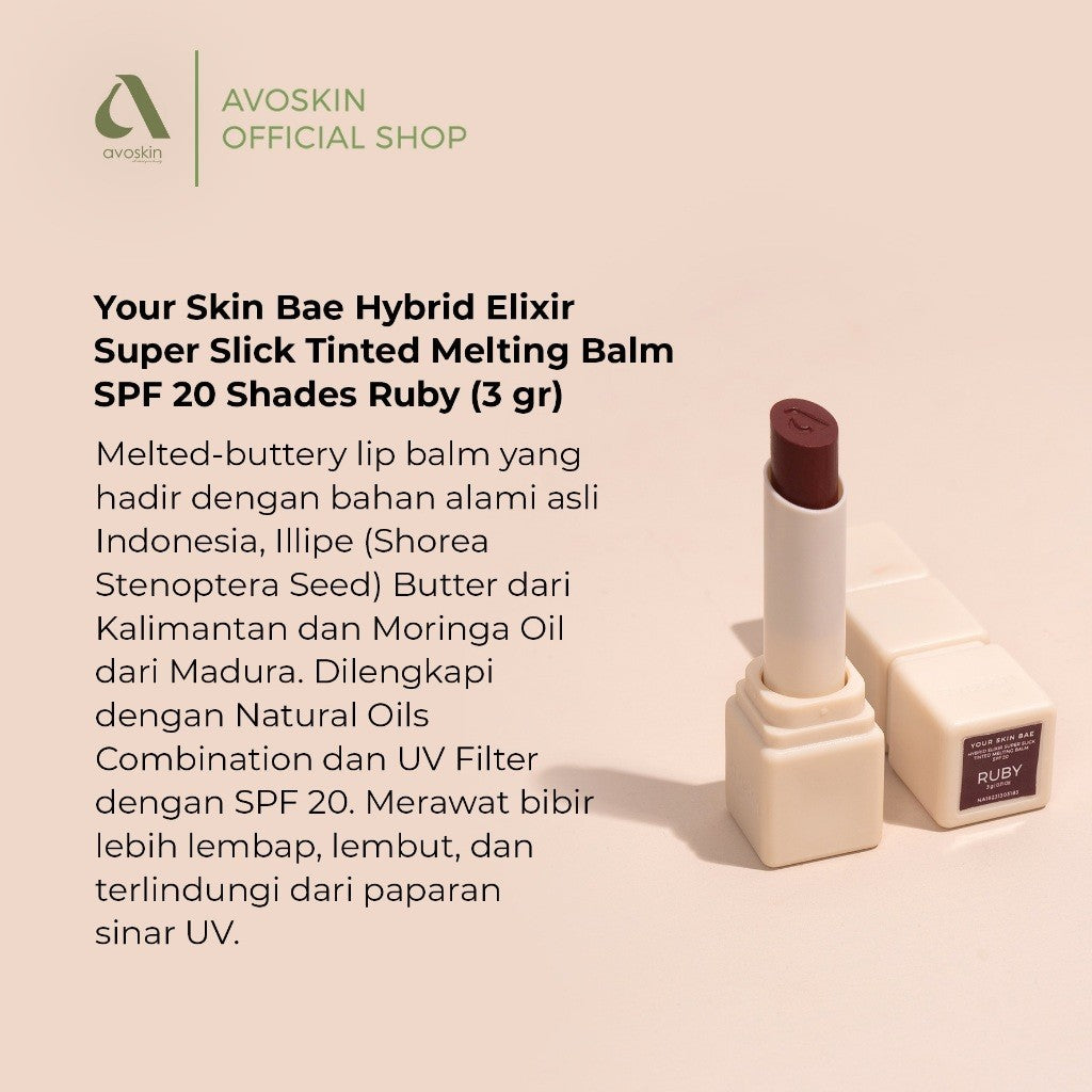 [CREATOR] Avoskin Bundle Beauty No Drama (3 pcs) - PHTE 30ML, Serum Mandelic 30ML, Tinted Balm Ruby/Rana